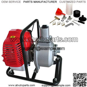 43CC 2HP 2-Stroke Gas Powered Water Pump 1L Fuel Tank Portable Air-Cooled Petrol Water Pumpfor Well Pump Home Garden Lawn