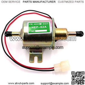 Electric Inline Fuel Pump 12V Low Pressure Gas Lawnmower Fuel Pump 2.5-4 PSI Engine HEP-02A