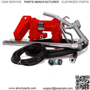 XtremepowerUS 12 Volt DC 20GPM Gasoline Fuel Transfer Pump Self-Priming Kerosene Extractor Pump with Nozzle Kit and Hose