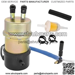 49040-1055 Electric Fuel Pump 12V for Kawasaki Mule Fuel Pump KAF620 Replaces for Kawasaki Mule 3010 3000 3020 2500 2510 2520 1000 (8mm In/Outlet), Mule Fuel Pump