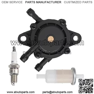 49040-0769 Fuel Pump 49019-1055 Fuel Filter Fit for Kawasaki Prior Mule 600 610 4X4 KAF400 KAF400-A1 KAF400A6F KAF400A7F KAF400-B1 KAF400B6F KAF400B7F KAF400-C1 2007-2014 with Spark Plug