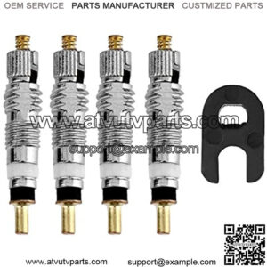 Solenoid Valve and Accessories Bicycle Tyre Bike Tire Valve Cores+ Valve Core Removal Tool Bike Accessories Tire Valve Cores Plus Removal Tool for Pipeline Valve Control (Color : 4Pcs)