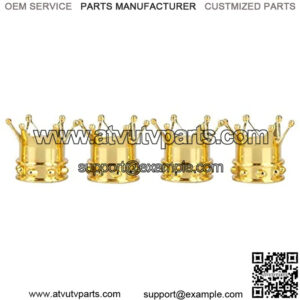 Solenoid Valve 4pcs Bicycle Auto Truck Accessories Tire Valve Caps Tyre Bike Tools Tire Valve Caps On The Nipple Valve Cap Water Solenoid Valve (Color : Gold)