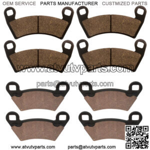 Front and Rear Brake Pads for Polaris Ranger EV LEV LSV 4X4 2010-2015