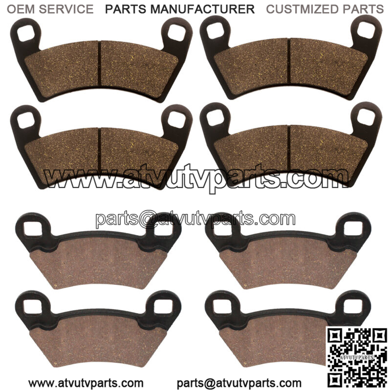 Front and Rear Brake Pads for Polaris Ranger EV LEV LSV 4X4 2010-2015