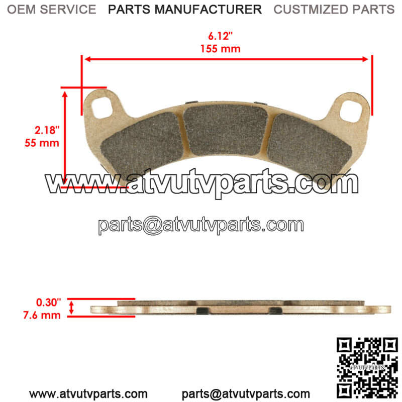 Front Brake Pads for Polaris 2206231 RZR XP Turbo / RZR XP 4 Turbo 2016 - 2021 - Image 2