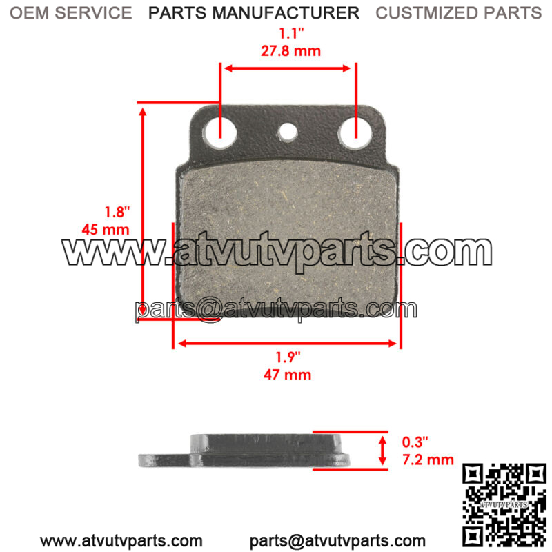 Front & Rear Brake Pads for Suzuki LT500R Quadracer 500 1987 1988 1989 1990 - Image 2
