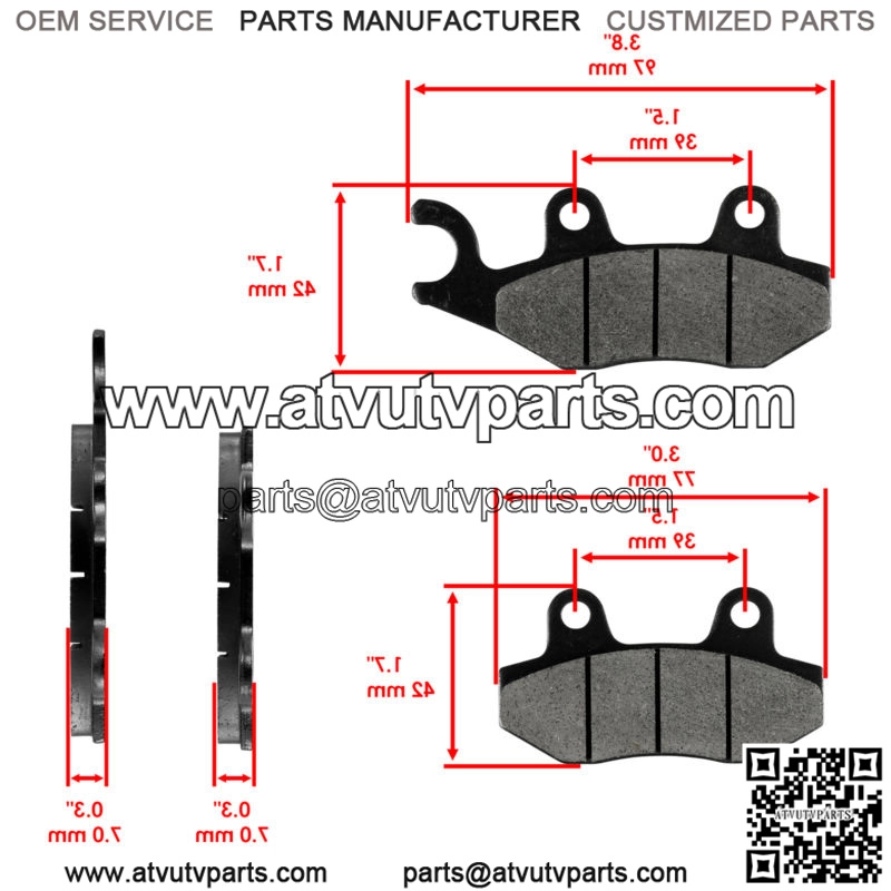 Front Left Brake Pad For Kawasaki Teryx KRF750 FI LE Sport Monster Energy 2009 - Image 2