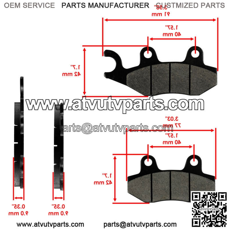 Front Left Brake Pad For Kawasaki Eliminator 125 BN125A 2001-2009 - Image 2