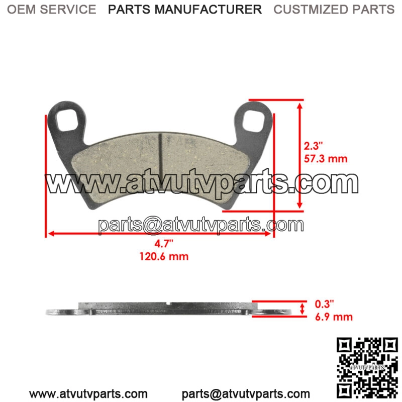 Front and Rear Brake Pads for Polaris RZR XP 1000 2014-2020 / 2203747 2205949 (For: Polaris) - Image 2