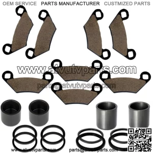Front Rear Brake Caliper Piston W/Pads For Polaris Scrambler 1000 Md 2015-2017