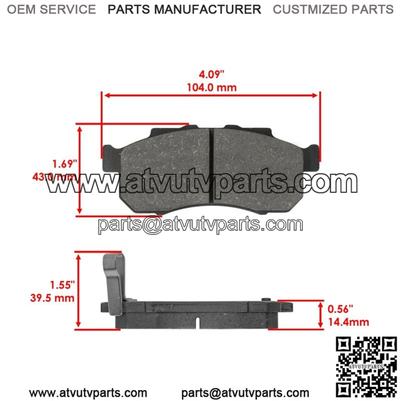 Front Brake Pads For Honda Pioneer 500 SXS500M2 2015-2023 - Image 2