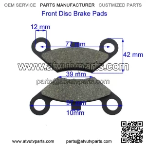 Front Disc Brake Pads For Buyang/JCL 300cc ATV Quadzilla 500 RS6 CF MOTO