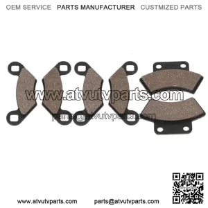 Front + Rear Organic Brake Pads 1997 Polaris Scrambler 500 4x4 Set Full Kit ah (For: Polaris)