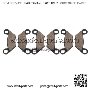 Front + Rear Organic Brake Pads 2012 Polaris Sportsman 550 EPS Orange nn (For: Polaris)