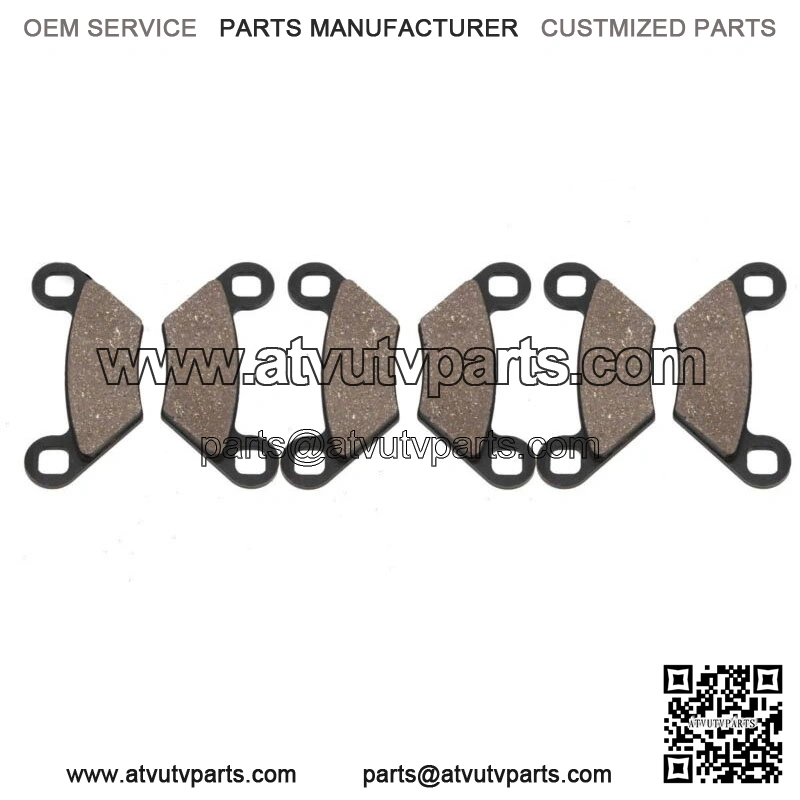 Front + Rear Organic Brake Pads 2012 Polaris Sportsman 550 EPS Orange nn (For: Polaris)