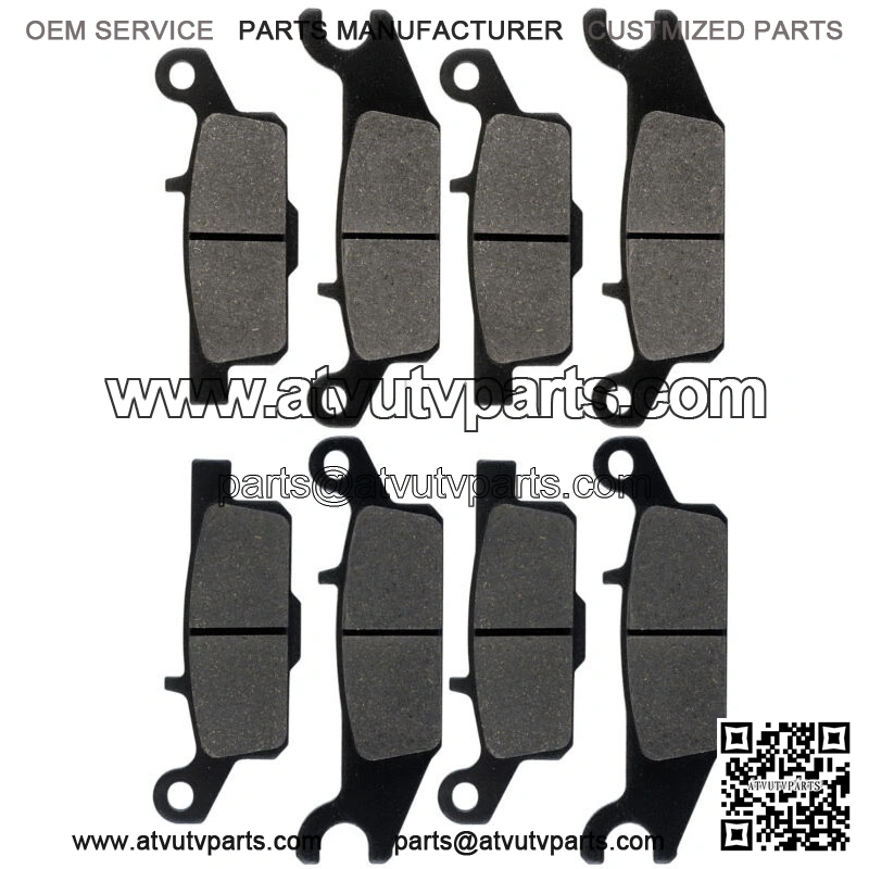 Front and Rear Brake Pads for Yamaha Grizzly 700 YFM700F 2007-2020 (For: Yamaha)