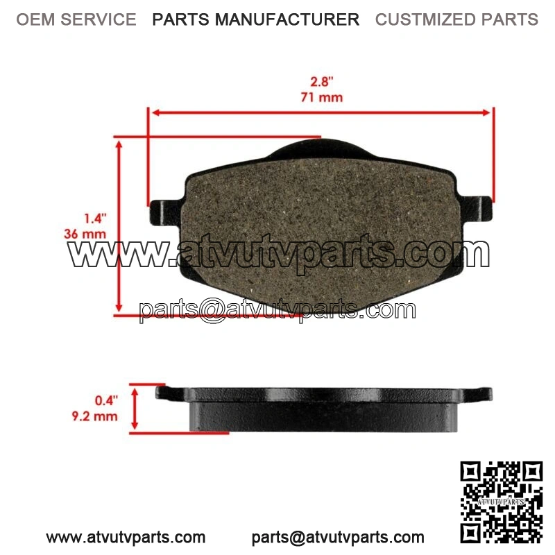 Front Brake Pads for Yamaha Banshee 350 YFZ350 1987 1988 1989 / 1UY-W0045-03-00 (For: Yamaha) - Image 2