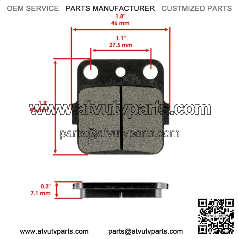 Front Brake Pads for Honda TRX250EX Sportrax 250 Ex 2001 02 03 04 05 06 07 2008 (For: Honda) - Image 2