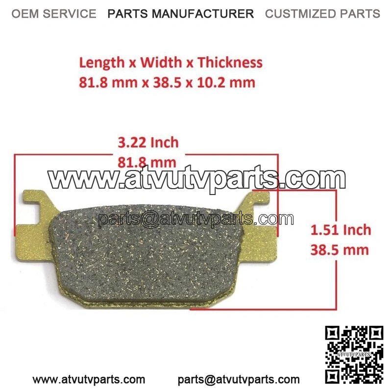 For Honda Rincon 680 Front Rear Brake Pad TRX680FA FA5 TRX680FGA 4x4 2006-2023 (For: Honda) - Image 2