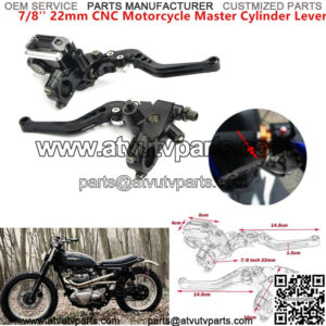 7/8" Handle bar CNC Universal Motorcycle ATVs Brake Clutch Master Cylinder Lever