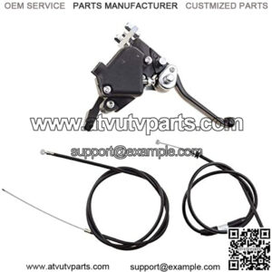 7/8" 22mm Thumb Throttle with Dual Brake Lever with Throttle Cable and Brake Cable Replacement for 2 Stroke 43cc 47cc 49cc 50cc Taotao Mini ATV 4 Wheeler Quad Go Kart