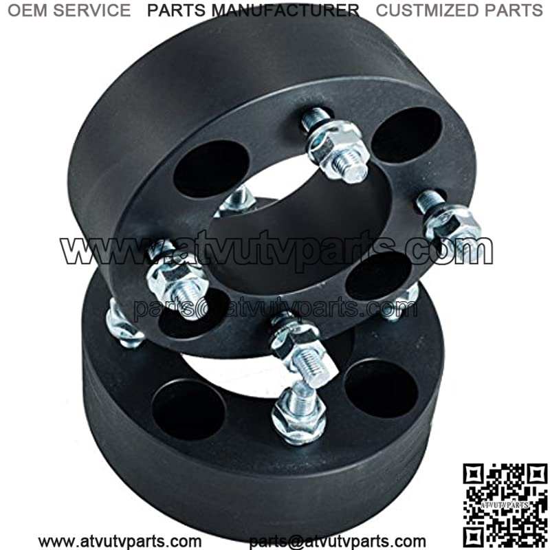 2pcs 2.0" 4/110 4x110 ATV Wheel Spacers compatible with Yamaha Grizzly Kawasaki Suzuki Honda (Black)