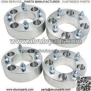 4pcs 2" 4/137 4x137 ATV Wheel Spacers for Bombardier Outlander Commander Kawasaki Bayou UTV (Silver)