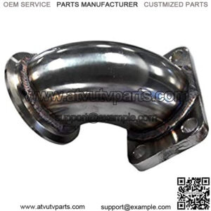 90 Degree Stainless Steel Turbo Charger Flange Adapter T3 4-Bolt to 2.5" V-Band