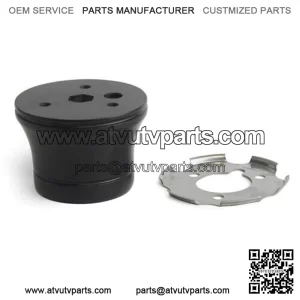 Black Billet Steering Wheel Spline Adapter 3 Bolt 2004-2009 Yamaha Rhino (Fits: Yamaha Rhino 660)