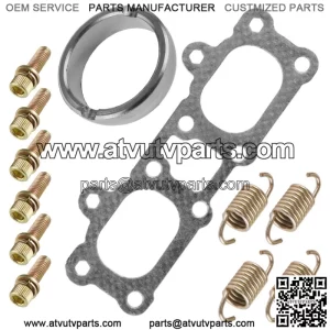 Exhaust Muffler Gasket Seal Spring Kit For Polaris RZR XP / RZR XP 4 1000 / 2014 (For: Polaris)