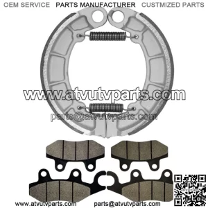 Front Brake Pads & Rear Shoes for Kawasaki KLF400 Bayou 400 4X4 1993-1999