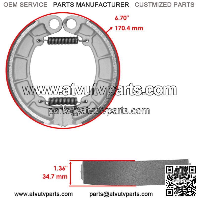 Front Brake Pads & Rear Shoes for Kawasaki KVF300 Prairie 300 4X4 1999 00 01 02 - Image 2