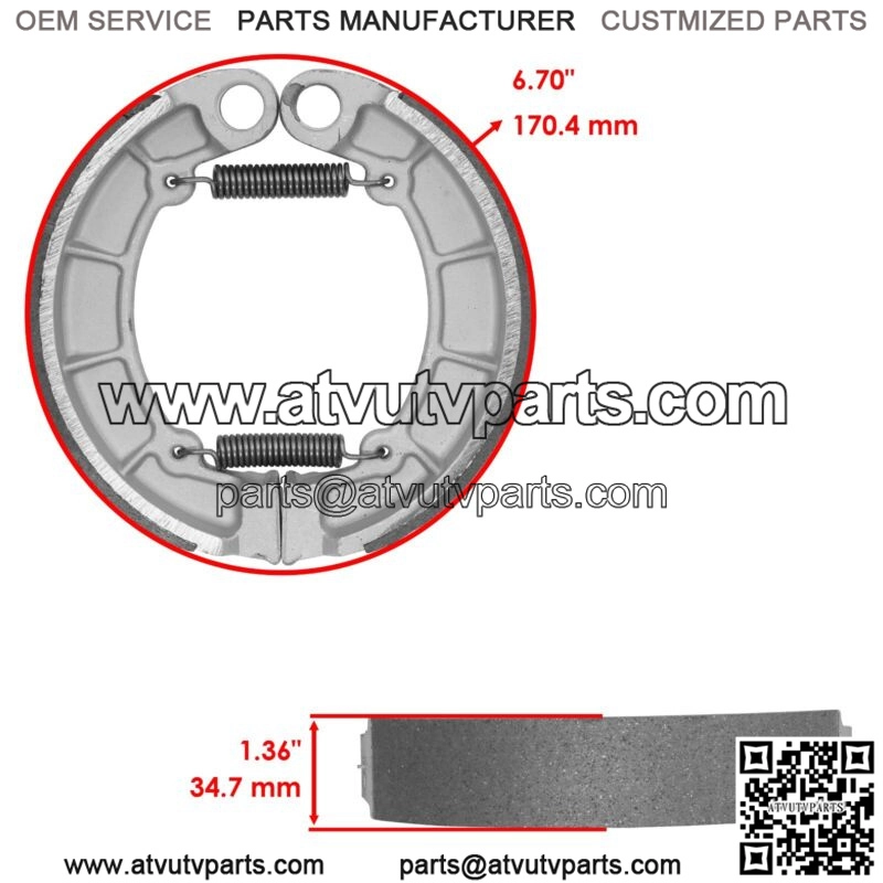 Front & Rear Brake Pads Shoes for Kawasaki KLF300 Bayou 300 4X4 2001-2005 - Image 2