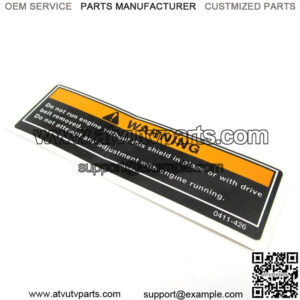 DECAL,WARNING-CLUTCH COVER-ATV