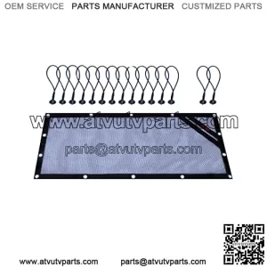 UTV RZR Rear Window Net - Sunshade with Soft Mesh, Block Dust, Dirt, Mud & Debris, UV Protection but Air Free. Easy Install on RZR 570 800 900 1000 XP Turbo (2 Seater 2015-2022) XP 1000 (2014-2021)