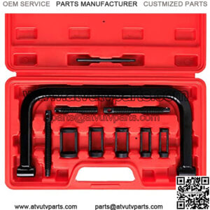 Motor Tech 10pcs Solid Valve Spring Compressor, Automotive Compression C-Clamp Tool Service Kit for Motorcycle, ATV, Car, Small Engine Vehicle Equipment