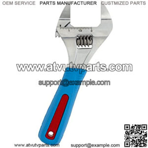 6SWCB Slim Jaw 6-Inch WideAzz Adjustable Wrench | 1.34-Inch Jaw Capacity | Precise Design Grips in Tight Spaces | Measurement Scales for Easy Sizing of Diameters | CODE BLUE Comfort Grip
