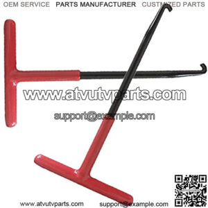 2Pcs 6.2Inch Motorcycle Exhaust Spring Hooks with T Shaped Rubber Coating Handle for Exhaust Pipe Spring, Brake Springs, and Other General Springs Installed Puller Hooks