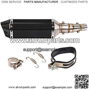 51mm Slip On 2'' Motorcycle Exhaust System Dual Outlet Muffler Mid Pipe For Kawasaki Ninja 250 Ninja 250R EX250 2008-2012 Z250 Z300 2008-2017 For Kawasaki EX300 Ninja300 2013 14 2015-2017