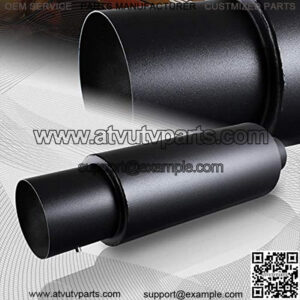 S SIZVER Weld-On Muffler Series 4" N1 Tip Black Stainless Steel 2.5" Inlet