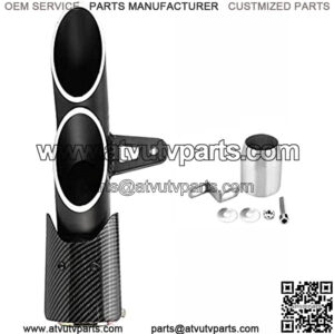 Motorcycle Exhaust Muffler Universal Black Dual-Outlet Exhaust Tail Pipe Muffler Slip on Rear Pipe Tailpipe for 51 mm Diameter Dirt Bike, Street Bike, Scooter, ATV, Quad