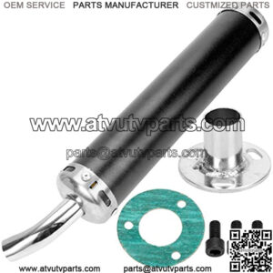 22mm Universal Motorcycle Exhaust Muffler Pipe for Motorcycle Pit Dirt Bike Motorized Bicycle Chinese Atv ct100u Mini Bike Go-kart Street Scooter Mini Moto