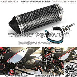 Slip on Exhaust 1.5" Inlet Stainelss steel Muffler With Moveable DB Killer For Dirt Bike Street Bike Scooter ATV Racing
