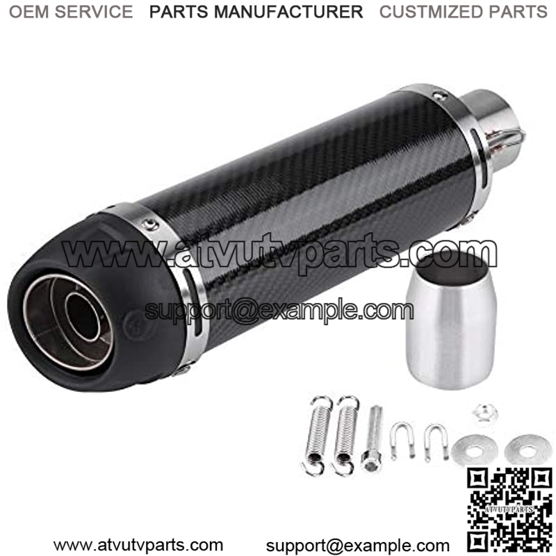 51mm Universal Motorcycle Modified Real Bright Carbon Fiber Exhaust Muffler Pipe with DB Killer