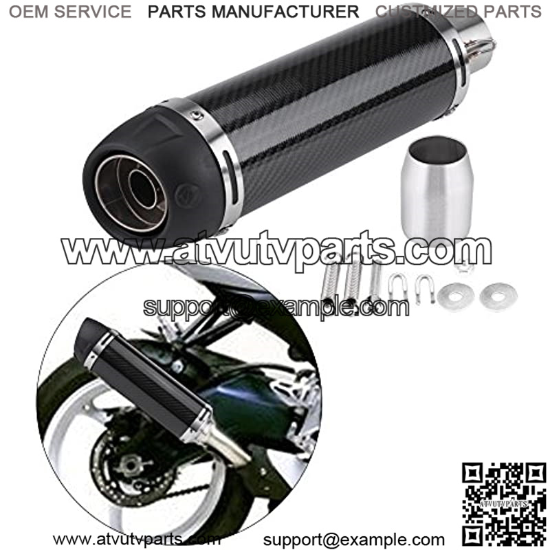 51mm Universal Motorcycle Modified Real Bright Carbon Fiber Exhaust Muffler Pipe with DB Killer - Image 5
