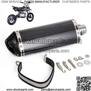 Universal 1.5" Inlet Stainless Steel Exhaust Muffler with Removable DB Killer Slip on Dirt Street Bike Motorcycle Scooter ATV Racing,SIZE:Length 330mm X Dia 98mm