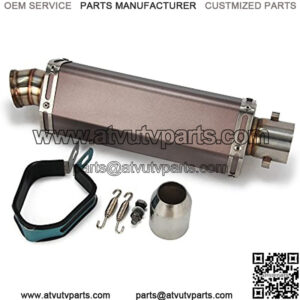 Universal 1.5-2" Inlet Hexagon Exhaust Muffler Pipe Slip On Scooter Motorcycle ATV Dirt Street Bike