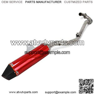 Motorcycle Slip-On Full Exhaust Muffler System - For CRF150F CRF230F 2003-2013 - Red