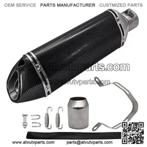 Motorcycle Slip On Muffler,1.5-2" Carbon Fiber Unversal Slip on Silencers & Mufflers For Dirt Bike Street Bike Scooter ATV Racing Pipes